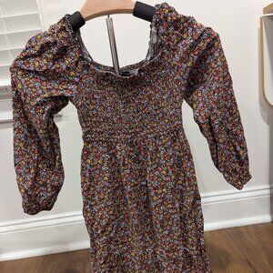Art Class longsleeve dress - flowers, S (6/6X)